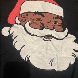 Santa Long Sleeve black Tee